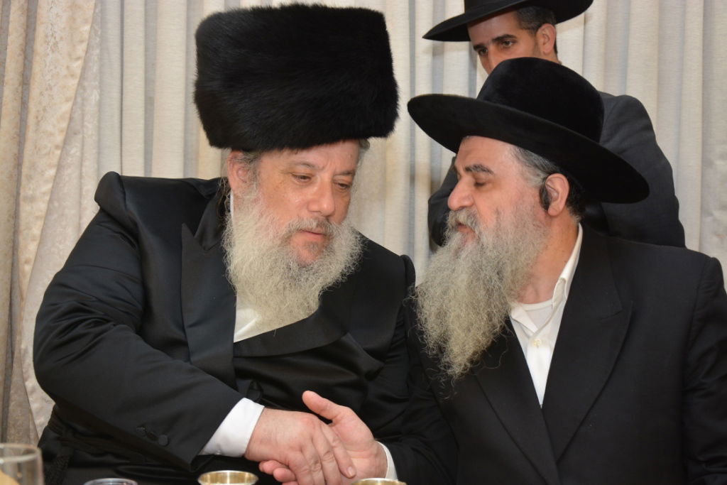 גלריה: אדמו"רים ורבנים בשבע ברכות לבן חנוך זייברט