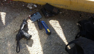 האקדח המאולתר שנמצא אצל החשודים