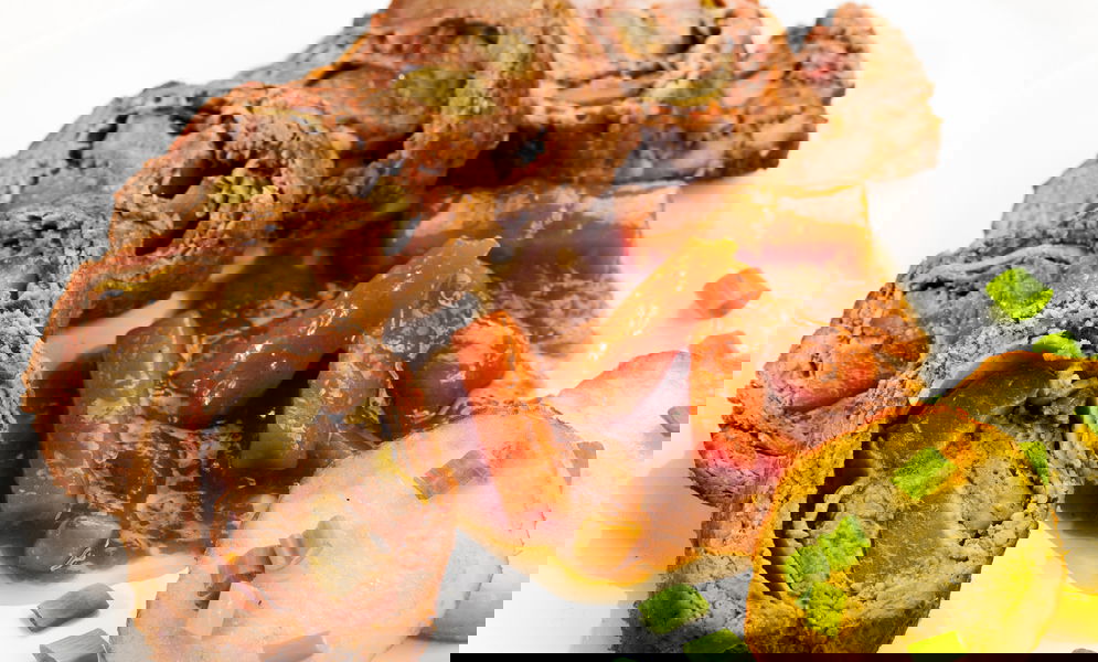 צלי שייטל אפוי במילוי אורז וצנוברים