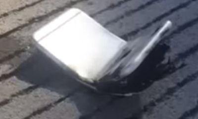 אייפון 6: "התעקם ונשרף בגלל תאונה קלה"