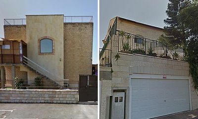 מימין: הוילה של הרב טולדנו, משמאל: הוילה של הרב עמאר