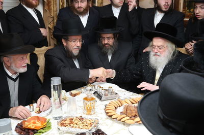 תיעוד: האדמו"ר ממונקאטש בבית הנגיד ר' וולף זיכרמן