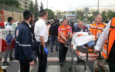 פינוי הפצועים מזירת הפיגוע, היום