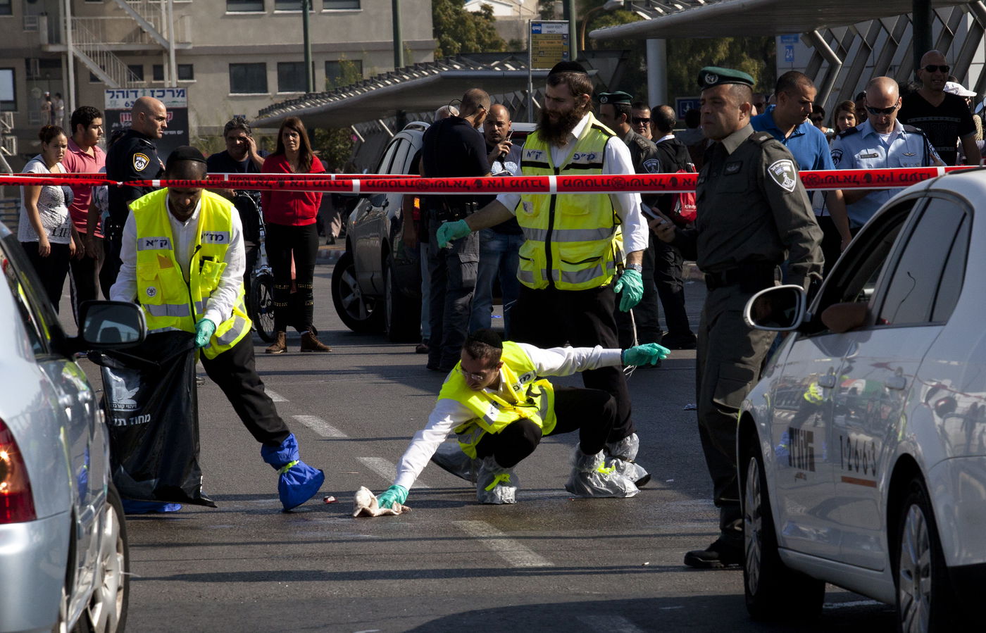 זירת הפיגוע בתל אביב