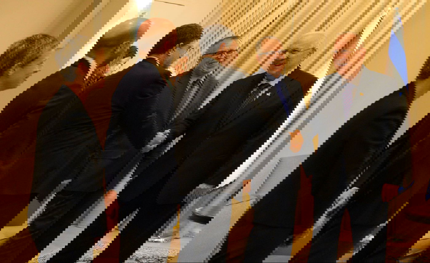 בפגישה עם חברי הפרלמנט האירופי.