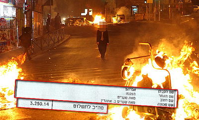 החשבונית על רקע הצתת פחים במאה שערים