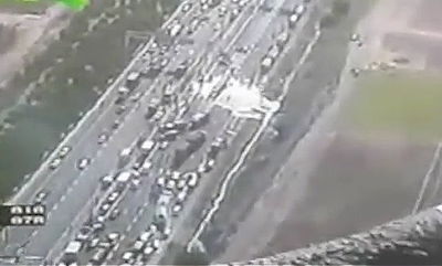 צפו: פקקי ענק בכביש 1 לירושלים