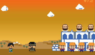 משחק מחשב פלסטיני: זרוק אבנים על מתנחלים