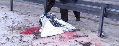 זירת האסון בכביש 375