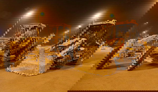 מפלסות שלג בגוש עציון, אמש