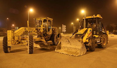 מפלסות שלג בגוש עציון, אמש