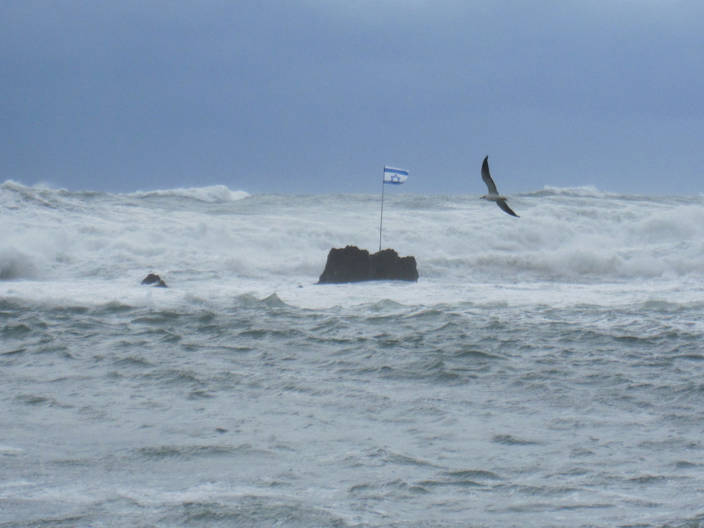 מדהים: גלי ענק מתנפצים אל החוף • וידאו