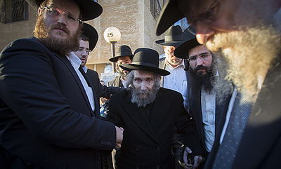 מרן הגראי"ל שטייינמן עם בני ביתו