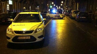 כוחות משטרה בזירת האירוע בבלגיה, אמש