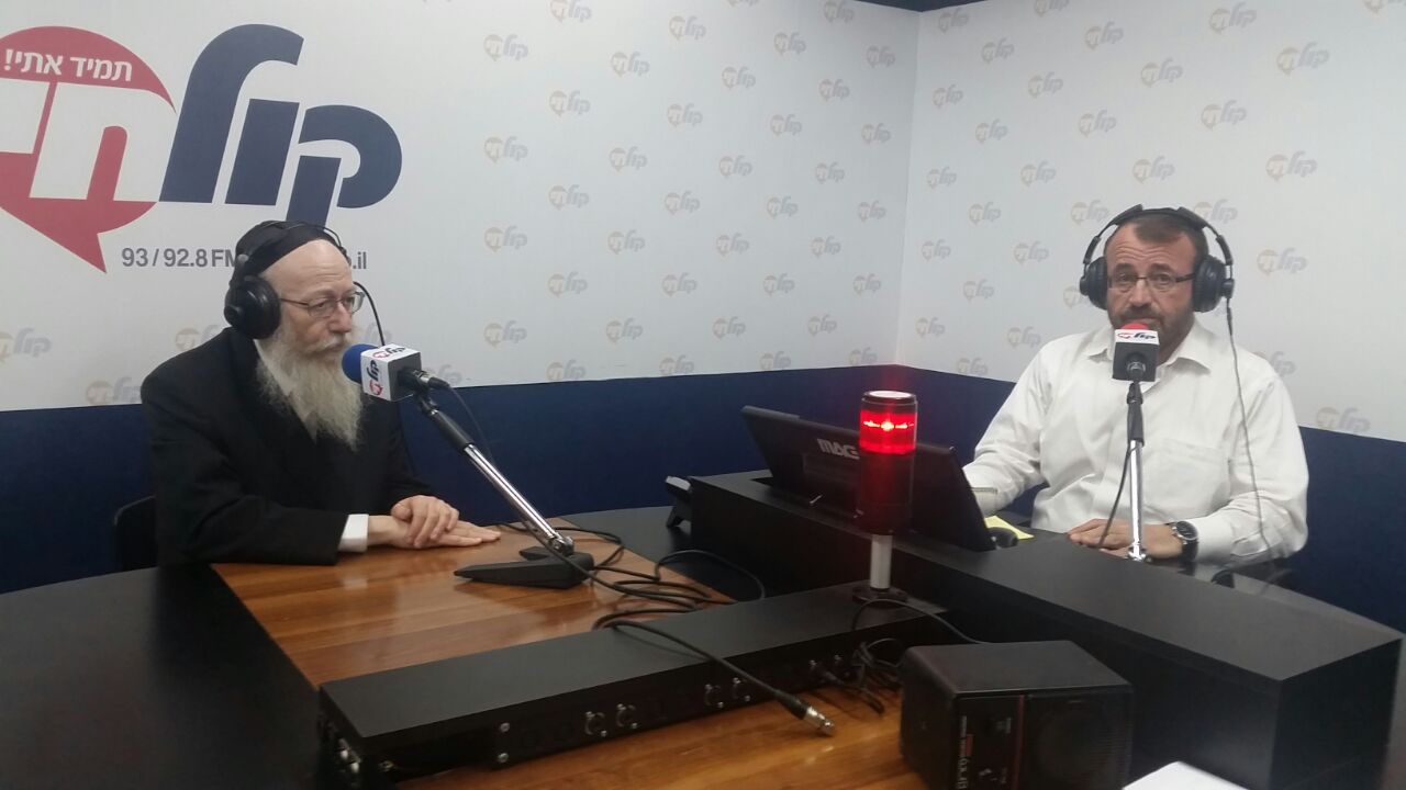 ח"כ ליצמן במהלך הראיון לבני רבינוביץ