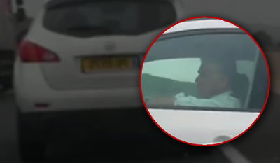 צפו בוידאו: יאיר לפיד נתפס "טס" על כביש