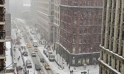תיעוד: ברוקלין ומנהטן מושלגות; "ירד שלג כל הלילה"