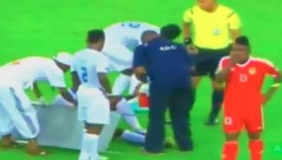 צפו: שחקן נפצע ונדרס תוך כדי משחק