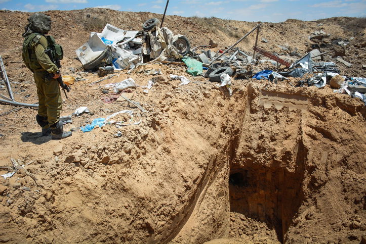 אחת המנהרות שנחשפו בעזה