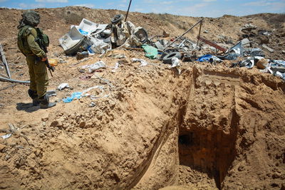 אחת המנהרות שנחשפו בעזה
