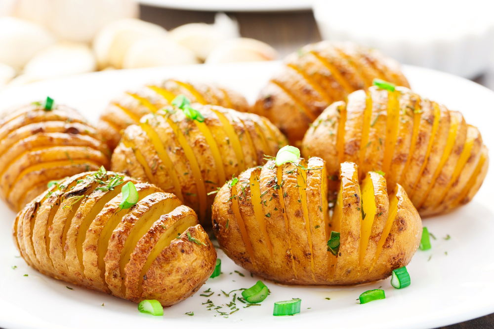 תפוחי אדמה אקורדיון אפויים בתנור