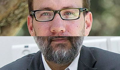 יהודה (מכלוף) דרעי עם זקנו של אריה שלזינגר