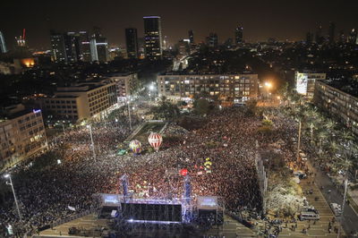 עצרת השמאל במוצאי שבת