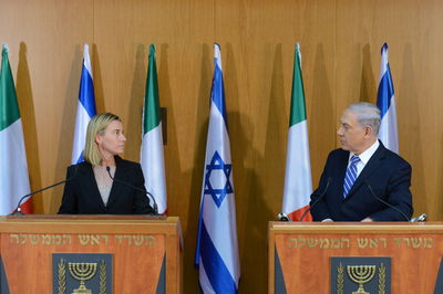 פדריקה מוגריני עם נתניהו