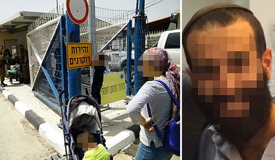 מימין: העצור. משמאל: בני משפחתו שנמנעה מהם האפשרות לבקרו