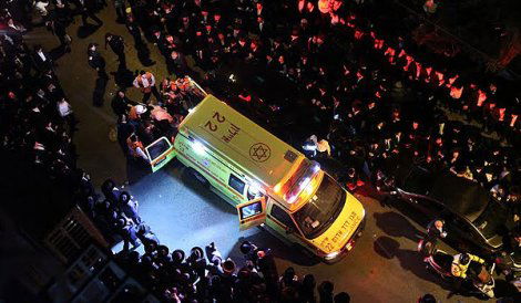 זירת האסון בלוויה