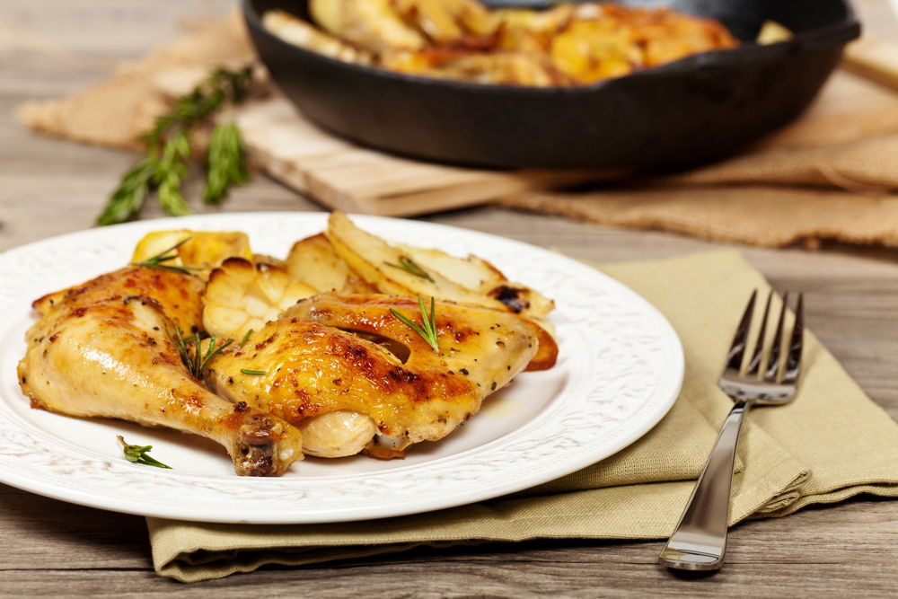 עוף עם ארטישוק ירושלמי (בטטה קסבייה)