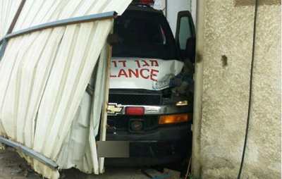 האמבולנס בזירת התאונה באשדוד