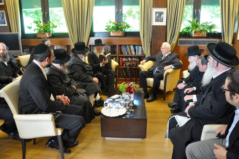 הנשיא בפגישתו עם גדולי ישראל