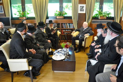 הנשיא בפגישתו עם גדולי ישראל