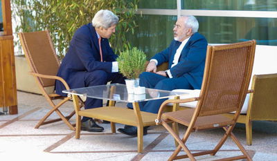 מוחמד זריף בשיחה עם ג'ון קרי