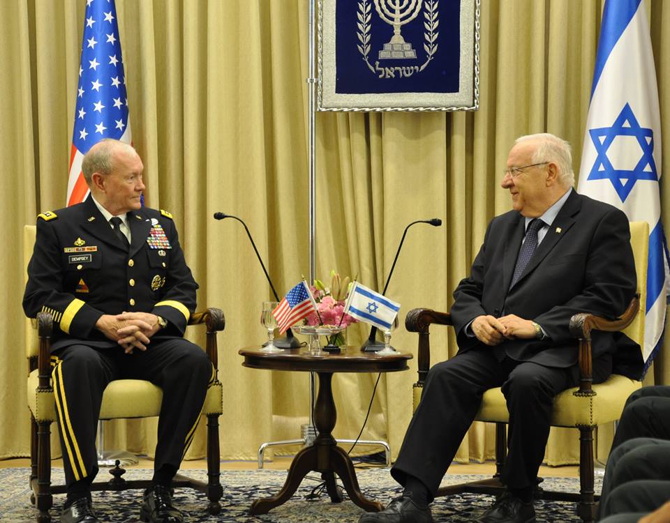 הנשיא ריבלין לגנרל דמפסי: "עבורנו זהו איום קיומי ממשי"