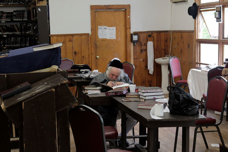 תיעוד: גאב"ד קארלסבורג לומד בנופש בהרים