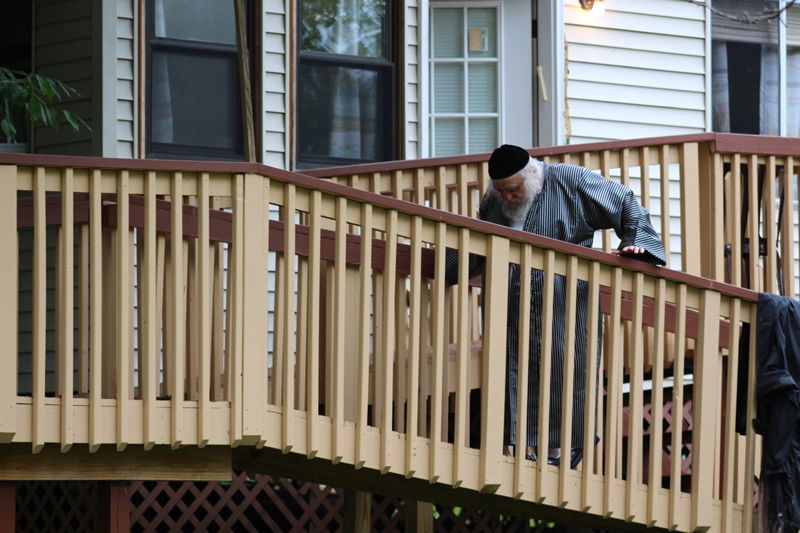 תיעוד: גאב"ד קארלסבורג לומד בנופש בהרים