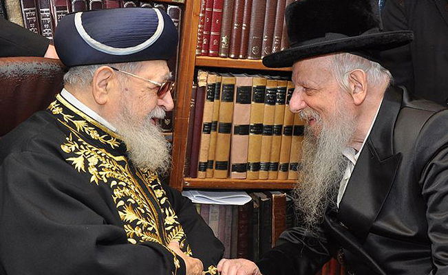 הרבי מסערט ויז'ניץ למרן הרב עובדיה: 'גברא רבה, שר התורה'