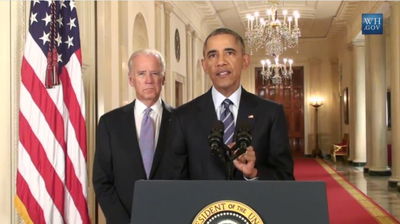 אובמה בנאום לפני זמן קצר