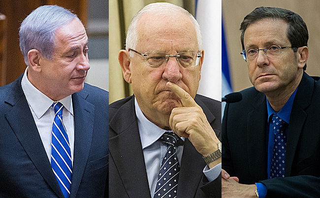 מגעים לאחדות. הרצוג, נתניהו וריבלין