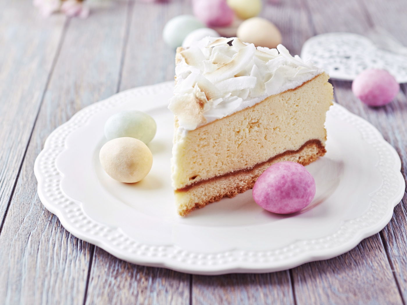 עוגת גבינה אפויה על בסיס שמרים