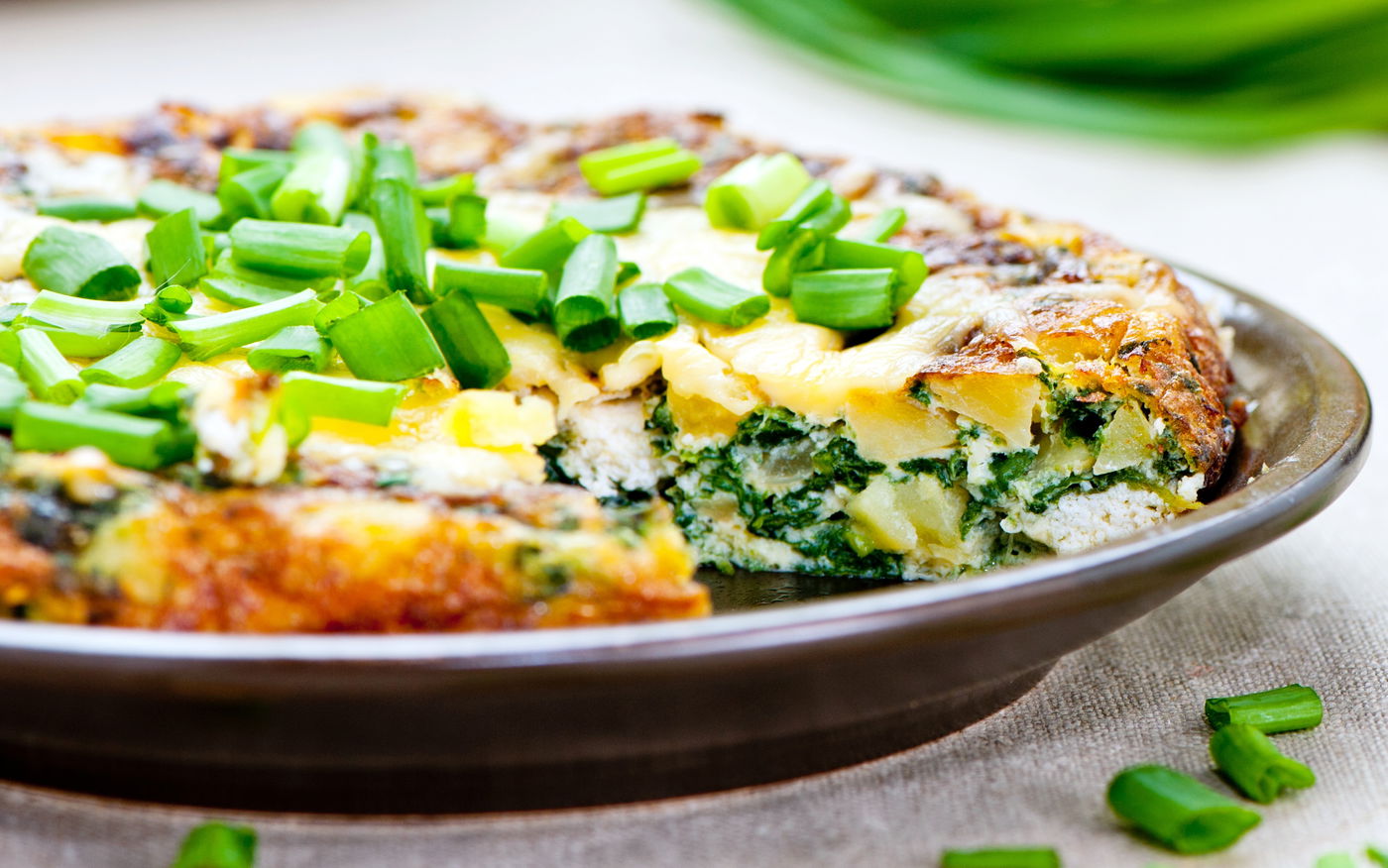 פריטטה תרד וגבינה צהובה בטעם מעודן