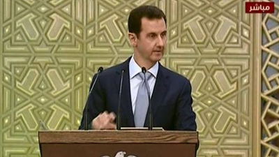 אסד בנאומו היום