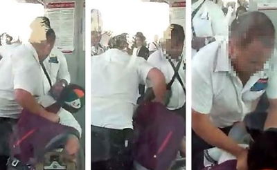 מעורר סערה: מבקר ברכבת הקלה בי-ם תועד מכה נוסע