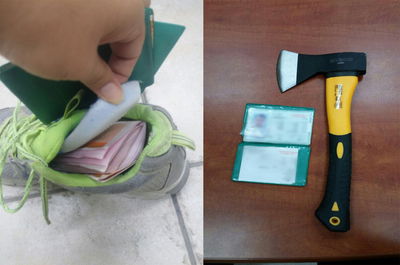 שני פלסטינים נעצרו: אחד החזיק גרזן, השני אישורי עבודה מזויפים