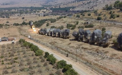 צפו: פיצוץ שדה מוקשים ברמת הגולן