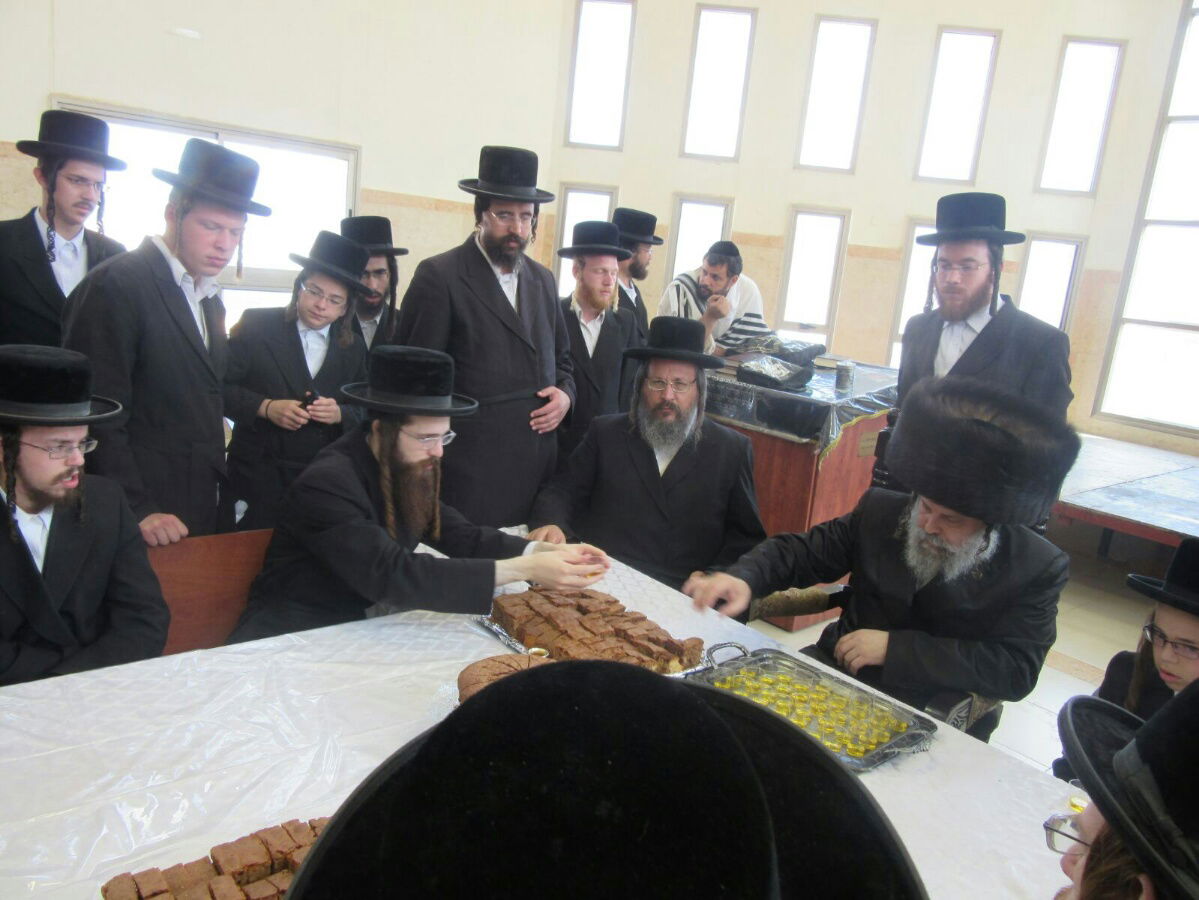 נדבורנה-ביתר: הנחת תפילין לבן האדמו"ר