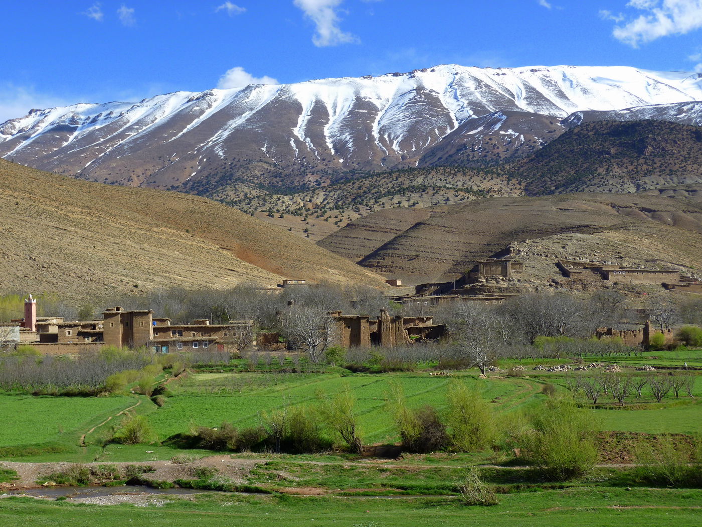 מרוקו - המישורים המרהיבים של מורדות האטלס • בתמונה, הכפר עית' בוגמז, מכאן מביאים את השופרות