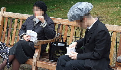 חרדים בפארק בלונדון. למצולמים אין קשר לנאמר בכתבה